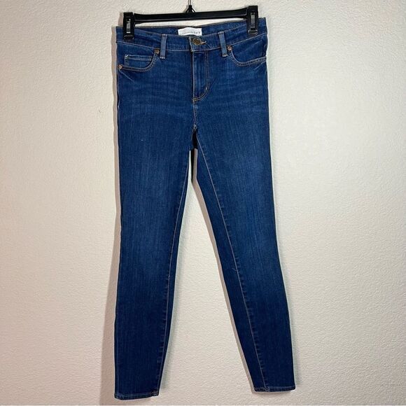 LOFT Blue Cotton Blend Mid Rise Ankle Legging Jeans Womens Size 26/2 - Picture 1 of 9